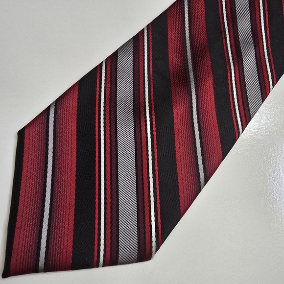 Pierre Cardin Other - Pierre Cardin Men Neck Tie Striped Red White Valentines Standard Classic Elegant